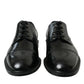 Dolce & Gabbana Black Leather Oxford Wingtip Derby Shoes