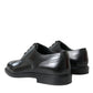 Dolce & Gabbana Black Leather Oxford Wingtip Derby Shoes