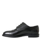 Dolce & Gabbana Black Leather Oxford Wingtip Derby Shoes