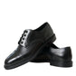 Dolce & Gabbana Black Leather Oxford Wingtip Derby Shoes