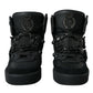 Dolce & Gabbana Black Logo Leather Miami High Top Sneakers Shoes