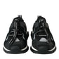 Dolce & Gabbana Black Mesh Sorrento Trekking Sneakers Shoes