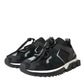 Dolce & Gabbana Black Mesh Sorrento Trekking Sneakers Shoes