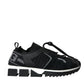 Dolce & Gabbana Black Mesh Sorrento Trekking Sneakers Shoes