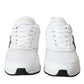 Dolce & Gabbana White Mesh Leather Low Top Trainers Sneakers Shoes