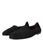 Dolce & Gabbana Black Suede Loafers Formal Dress Slip On Shoes