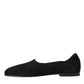 Dolce & Gabbana Black Suede Loafers Formal Dress Slip On Shoes