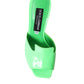 Dolce & Gabbana Neon Green Leather Logo Heels Sandals Shoes