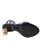 Dolce & Gabbana Multicolor Jacquard Crystals Sandals Shoes