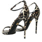 Dolce & Gabbana Brown Leopard Leather Heels Sandals Shoes