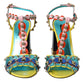 Dolce & Gabbana Multicolor Studded Leather Sandals Shoes