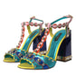 Dolce & Gabbana Multicolor Studded Leather Sandals Shoes