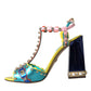 Dolce & Gabbana Multicolor Studded Leather Sandals Shoes