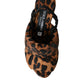 Dolce & Gabbana Brown Leopard Slingback Heels Sandals Shoes