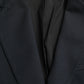 Dolce & Gabbana Dark Blue Cotton Single Breasted Coat Blazer