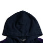 Dolce & Gabbana Dark Blue Cotton Crown Hooded Sweatshirt Sweater