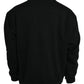 Dolce & Gabbana Black Logo Cotton Long Sleeves Sweatshirt Sweater