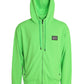 Dolce & Gabbana Neon Green Logo Full Zip Hooded Sweatshirt Sweater