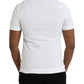 Dolce & Gabbana White Crown Patch Cotton Collared Polo T-shirt