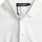 Dolce & Gabbana White Crown Patch Cotton Collared Polo T-shirt