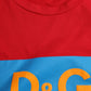 Dolce & Gabbana Red Logo Print Cotton Crew Neck T-shirt