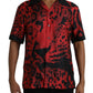 Dolce & Gabbana Red Leopard Silk Button Down Casual Shirt