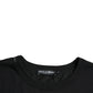 Dolce & Gabbana Black Logo Embossed Crew Neck Short Sleeves T-shirt