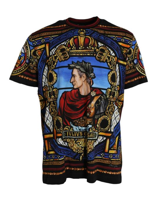 Dolce & Gabbana Multicolor Julius Caesar Cotton Crew Neck T-shirt