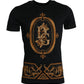 Dolce & Gabbana Black Gold Logo Print Cotton Crew Neck T-shirt