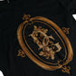 Dolce & Gabbana Black Gold Logo Print Cotton Crew Neck T-shirt