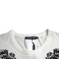 Dolce & Gabbana White Lion Crown Logo Cotton Crewneck T-shirt