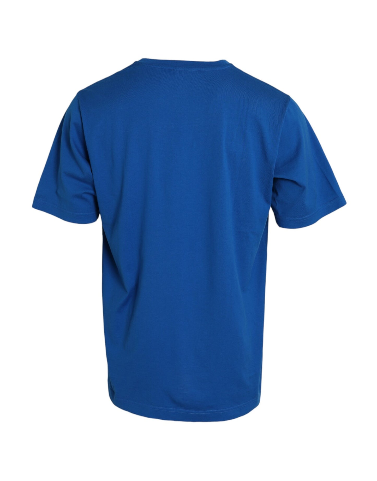 Dolce & Gabbana Blue Crown Logo Cotton Crew Neck T-shirt