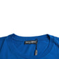 Dolce & Gabbana Blue Crown Logo Cotton Crew Neck T-shirt