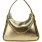 Michael Kors Wilma Large Smooth Leather Chain Shoulder Bag Purse Gold