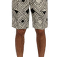 Dolce & Gabbana Chic Striped Casual Shorts - Hemp & Linen Blend