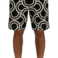 Dolce & Gabbana Chic Black & White Patterned Linen Shorts