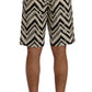 Dolce & Gabbana Striped Casual Knee-High Shorts