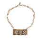 Dolce & Gabbana Elegant Gold Crystal Statement Choker