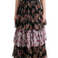 Dolce & Gabbana Elegant Floral Shift Dress in Multicolor Silk Blend