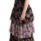 Dolce & Gabbana Elegant Floral Shift Dress in Multicolor Silk Blend