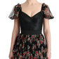 Dolce & Gabbana Elegant Floral Shift Dress in Multicolor Silk Blend