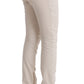 Ermanno Scervino Chic White Slim Fit Denim Treasure