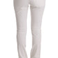 Ermanno Scervino Chic White Slim Fit Cotton Pants