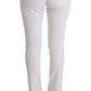 Ermanno Scervino Chic White Slim Fit Cotton Pants