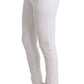 Ermanno Scervino Chic White Slim Fit Cotton Trousers