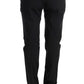 Ermanno Scervino Sleek Black Cotton Slim Fit Pants