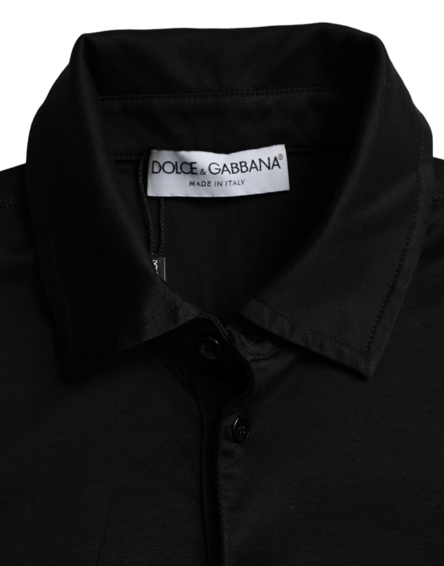 Dolce & Gabbana Black Logo Collared Short Sleeves Polo T-shirt