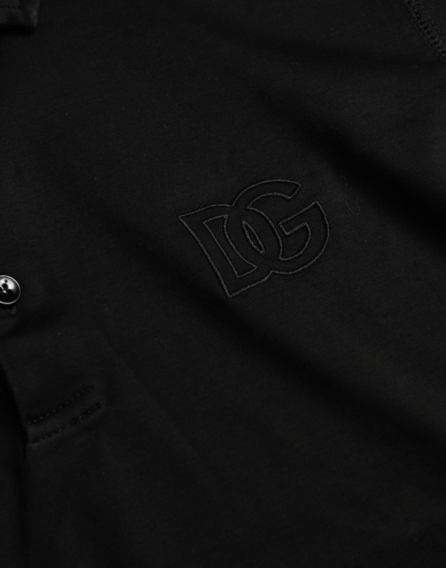 Dolce & Gabbana Black Logo Collared Short Sleeves Polo T-shirt