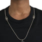 Dolce & Gabbana Black Cotton Silver Chain Short Sleeve T-shirt