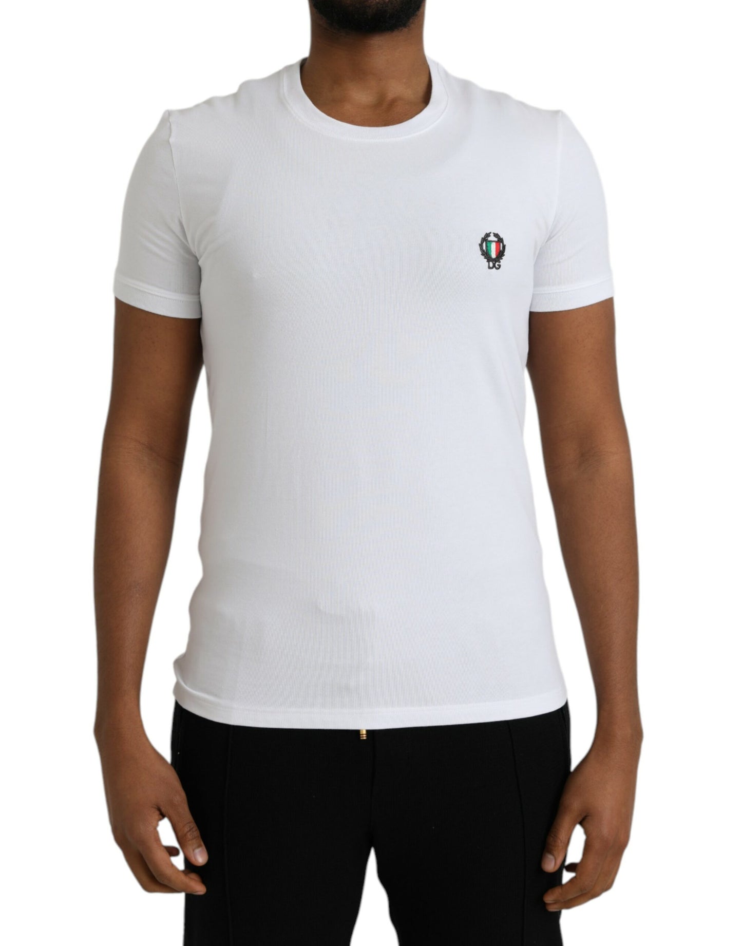 Dolce & Gabbana White Logo Crest Crew Neck Underwear T-shirt